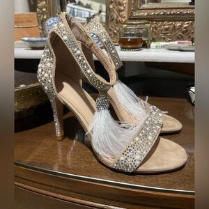 Nude beaded and Tassel heals